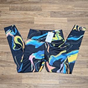 New Nike One Luxe Aurora Mid-Rise 7/8 Marbled Leggings Women’s S DO6198-010
